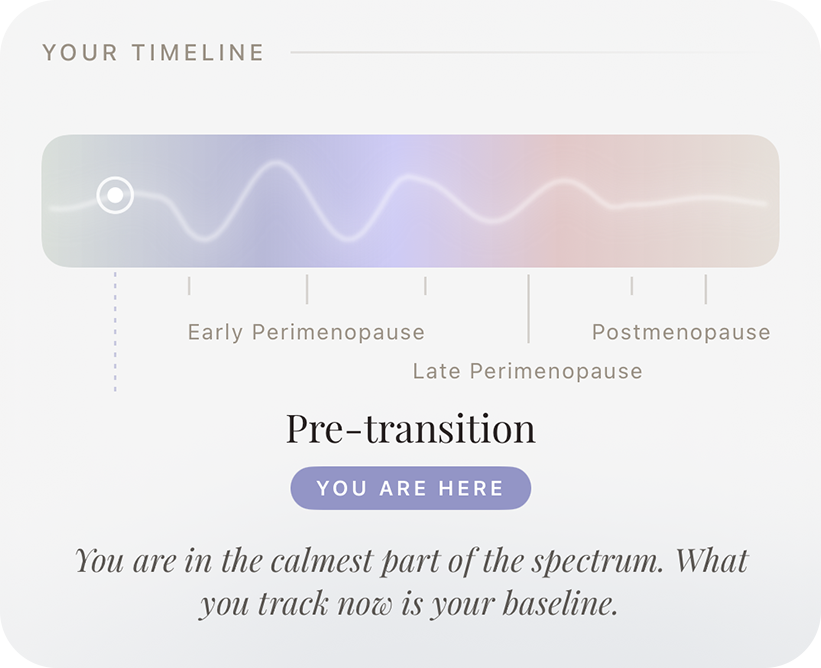 Give Zero timeline showing pre-transition stage with YOU ARE HERE marker